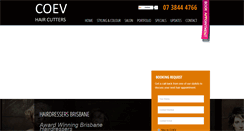 Desktop Screenshot of coevhairdressers.com.au